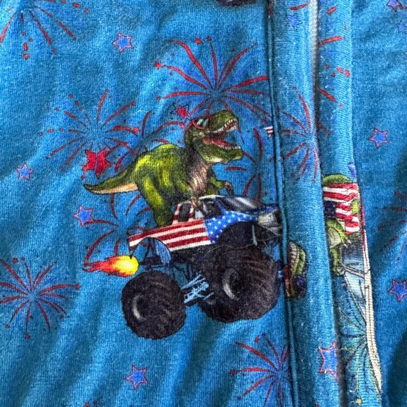Fourth of July Dinosuar Toddler Bamboo Convertible One Piece - Picture 2 of 3